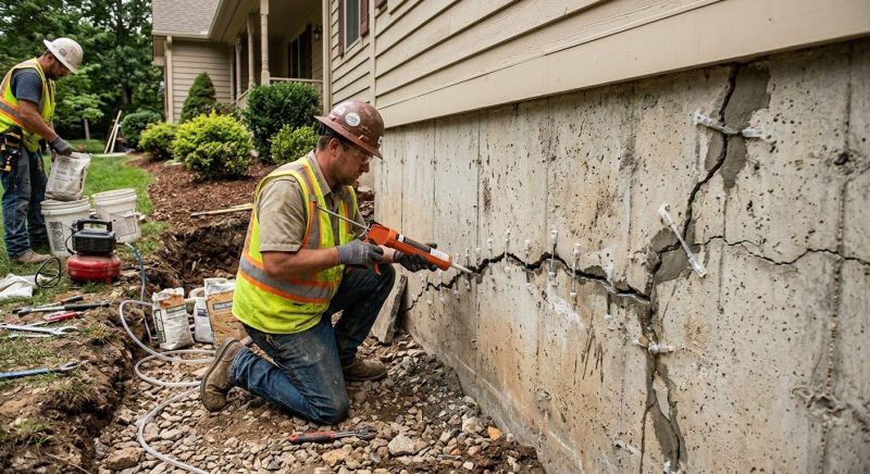 Cracked Foundation Repair in Mendham, NJ
