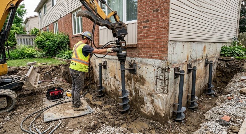 Helical Pile Installation in Essex County, NJ