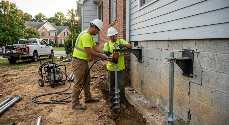 Helical Pile Installation in Essex County, NJ
