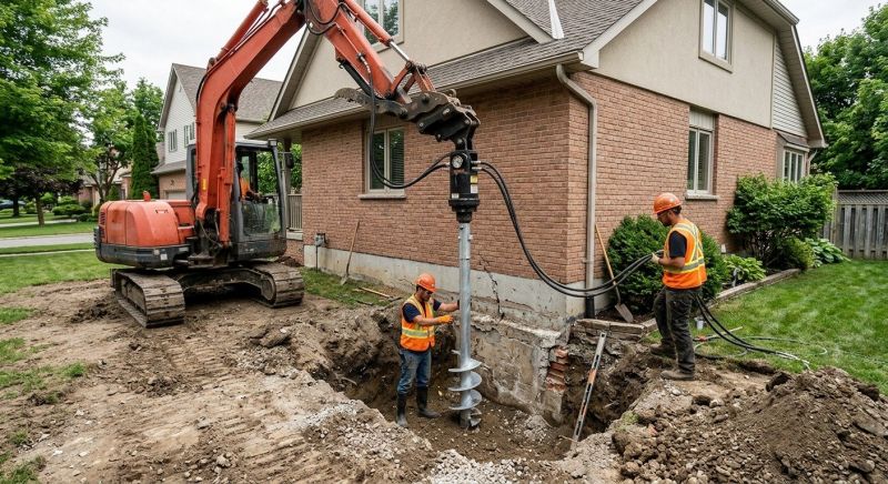Helical Pile Installation in Essex County, NJ