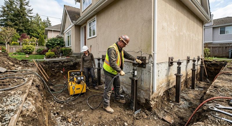Sinking Foundation Repair in Bridgewater, NJ