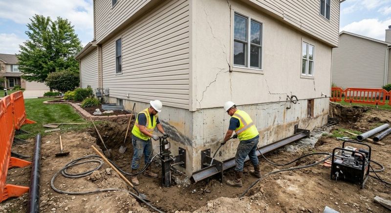 Sinking Foundation Repair in Hazlet, NJ