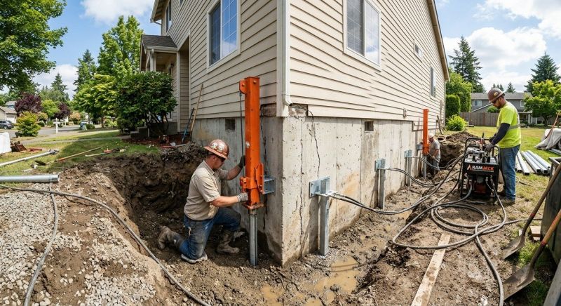 Sinking Foundation Repair in Woodbridge, NJ